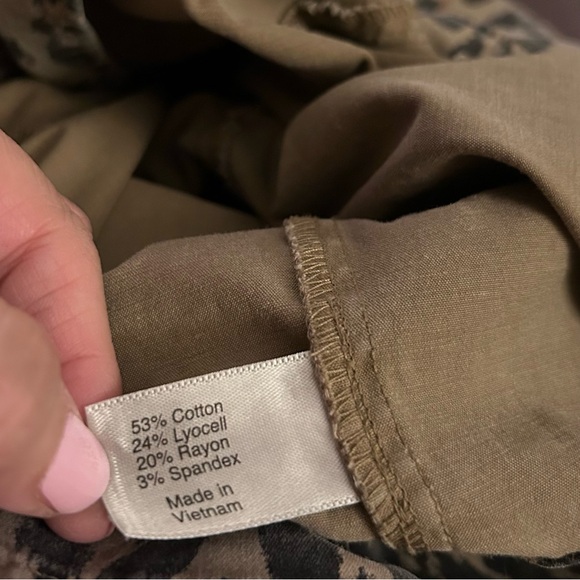 Lane Bryant Cheetah Peplum Utility Moto Twill Jacket Size 3X - Picture 8 of 8